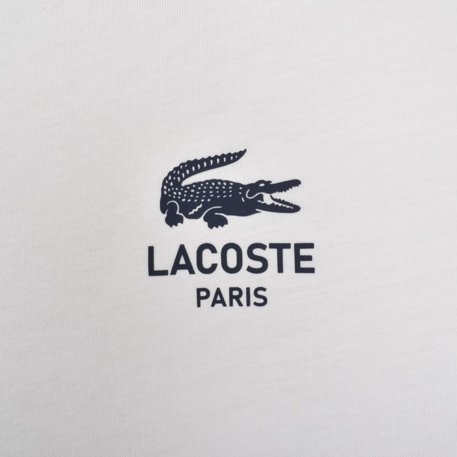 Lacoste Paris Logo T Shirt White Mainline Menswear Denmark